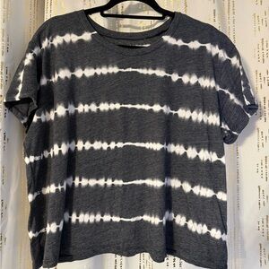Gray Tie-Dye Boxy Crop Top